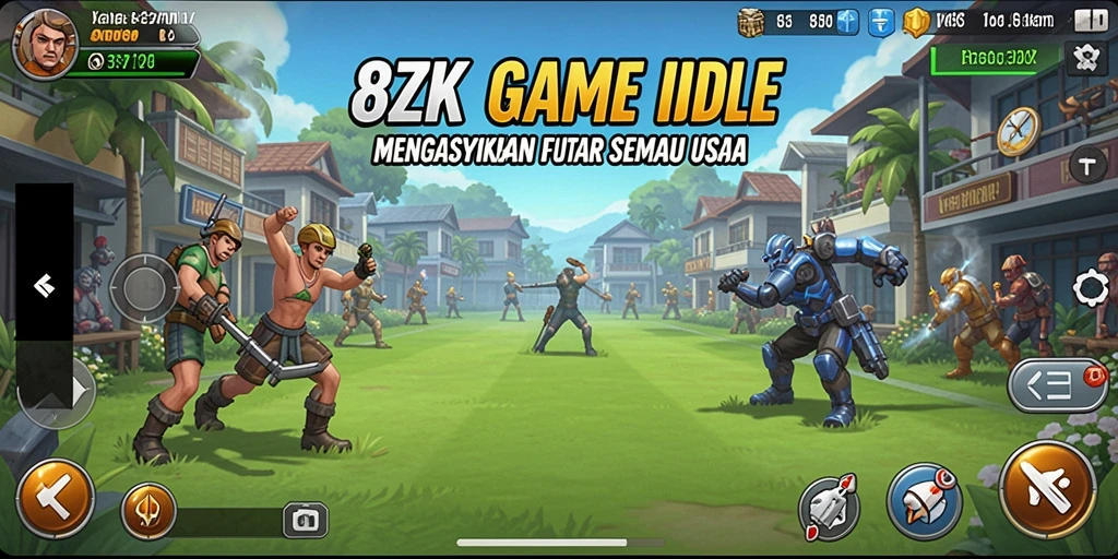 Tampilan gameplay <strong>8ZK</strong> yang seru dan menarik dalam mode Idle.