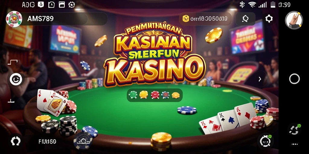 Tampilan gameplay kasino yang menarik dan interaktif di AMS789.