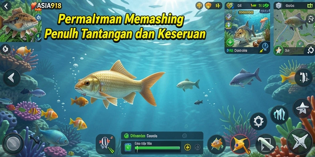 Screenshot gameplay ASIA918 menampilkan momen menangkap ikan dengan grafis yang memukau.