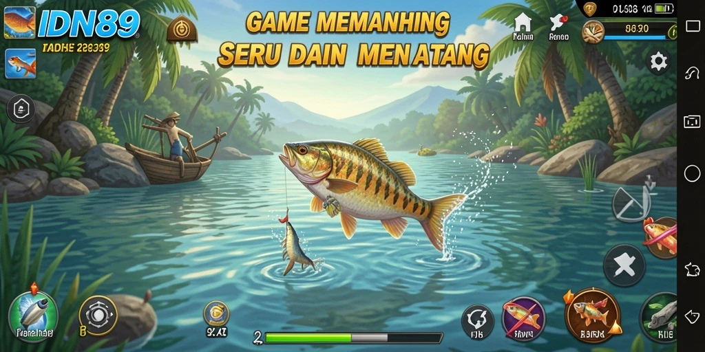Tangkapan ikan besar dalam gameplay IDN89 yang seru.