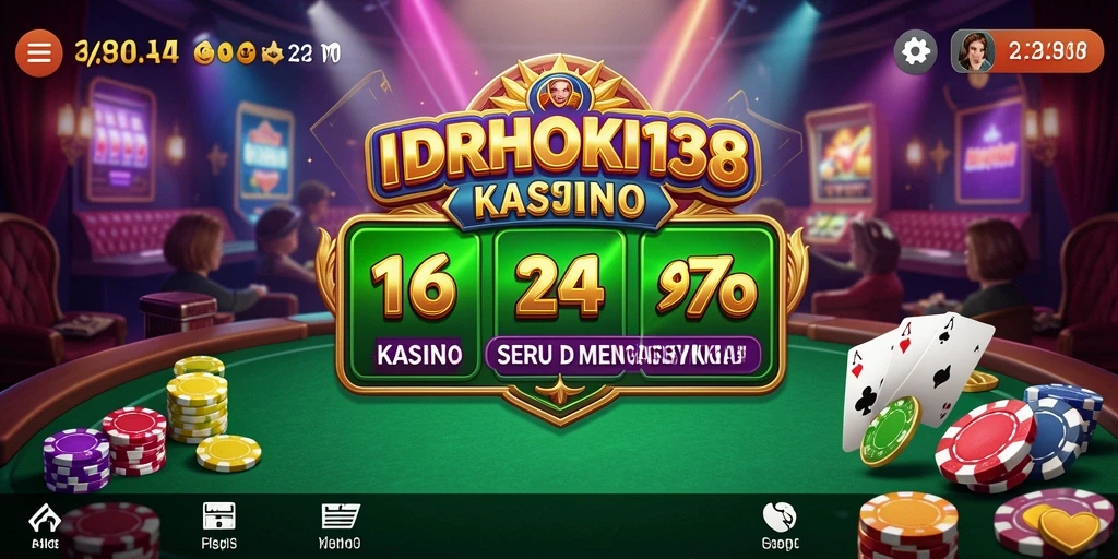 Tampilan menarik dari gameplay kasino di IDRHOKI138.