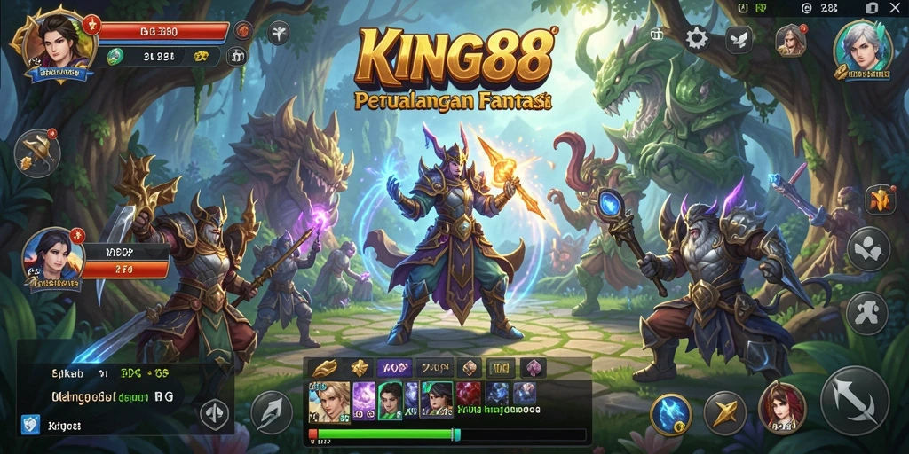 Gameplay KING88 menampilkan aksi RPG yang menarik dan mendebarkan.