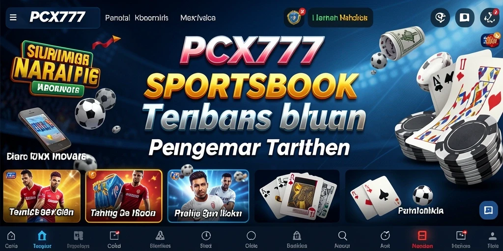 Screenshot menunjukkan antarmuka pengguna <strong>PCX777</strong> dengan pilihan taruhan yang menarik.