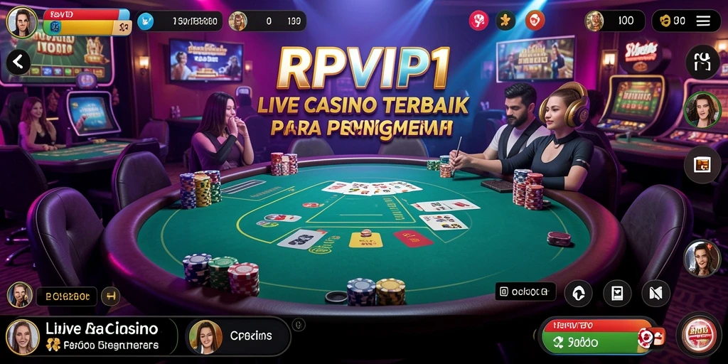 Tampilan gameplay RPVIP1 yang mendebarkan dalam Live Casino.
